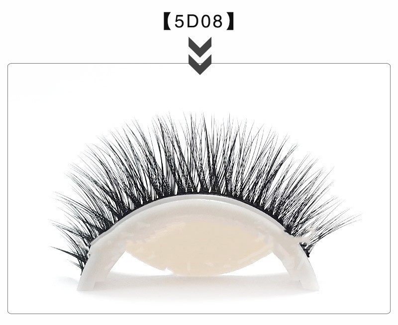 Glue-Free Self-Adhesive False Eyelashes 5 D Strip, Natural Long 9-14 mm Glue-Free Self-Adhesive False Eyelashes 5 D Strip, Natural Long 9-14 mm