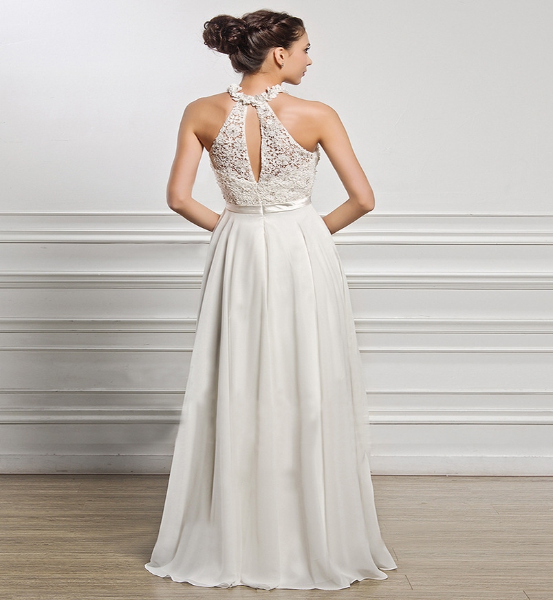 Sleeveless Halterneck Wedding Temperament Bridesmaid Dress Sleeveless Halterneck Wedding Temperament Bridesmaid Dress