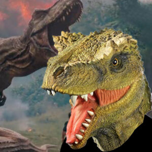 Realistic T-Rex Full-Head Latex Dinosaur Mask Helmet for Halloween