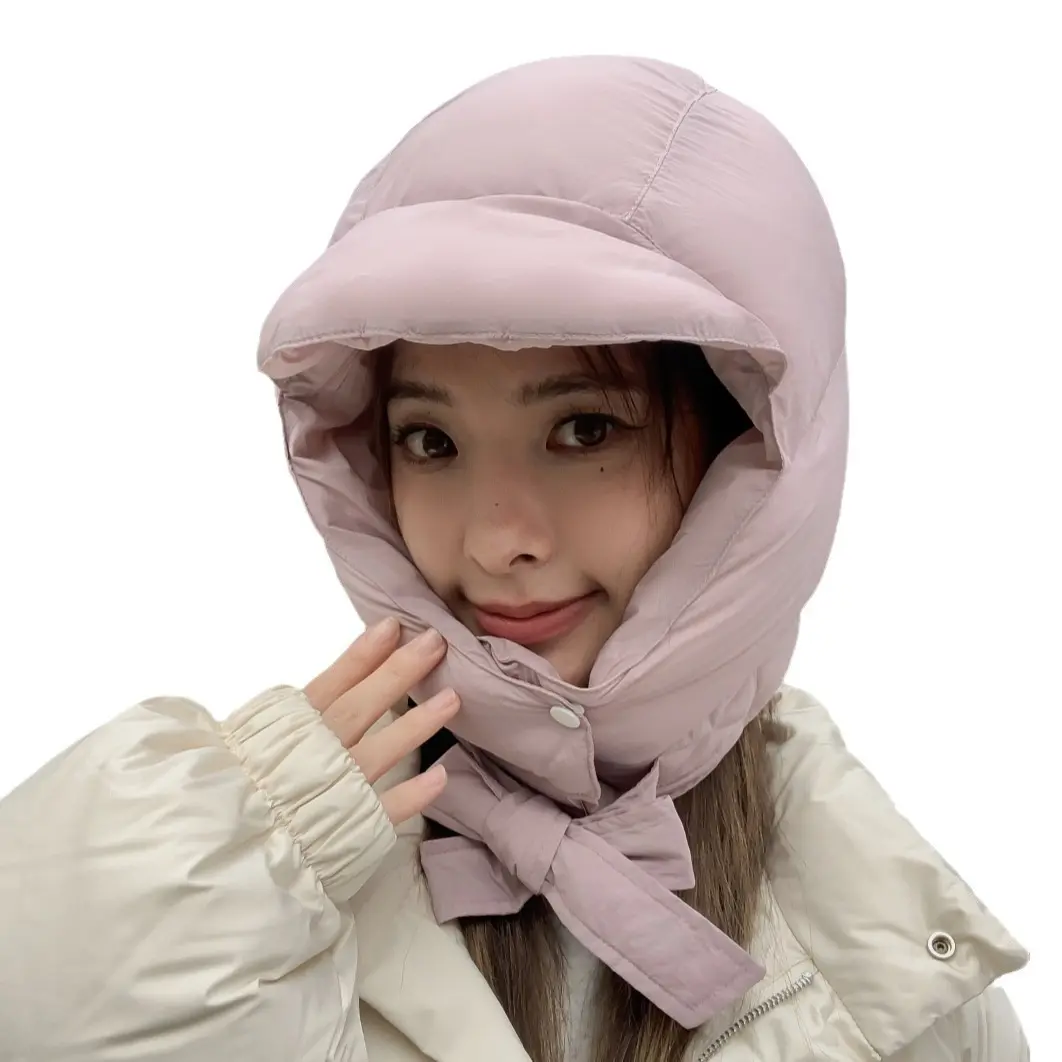 Unisex Warm Down Knit Beanie That Keeps Your Ears And Neck Cozy In Winter Unisex Warm Down Knit Beanie That Keeps Your Ears And Neck Cozy In Winter