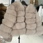 Thickened Faux Fox Fur Patchwork Coat for Winter Warmth