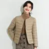Lightweight Women’s Short Crewneck Cotton Liner Jacket