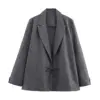 Small New Spring And Autumn Linen Minimalist Blazer