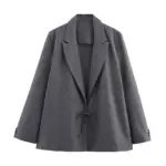 Small New Spring And Autumn Linen Minimalist Blazer