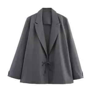 Small New Spring And Autumn Linen Minimalist Blazer