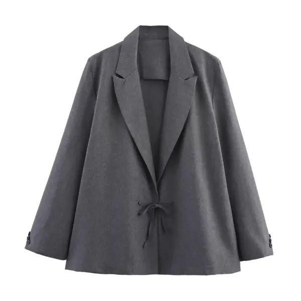 Small New Spring And Autumn Linen Minimalist Blazer