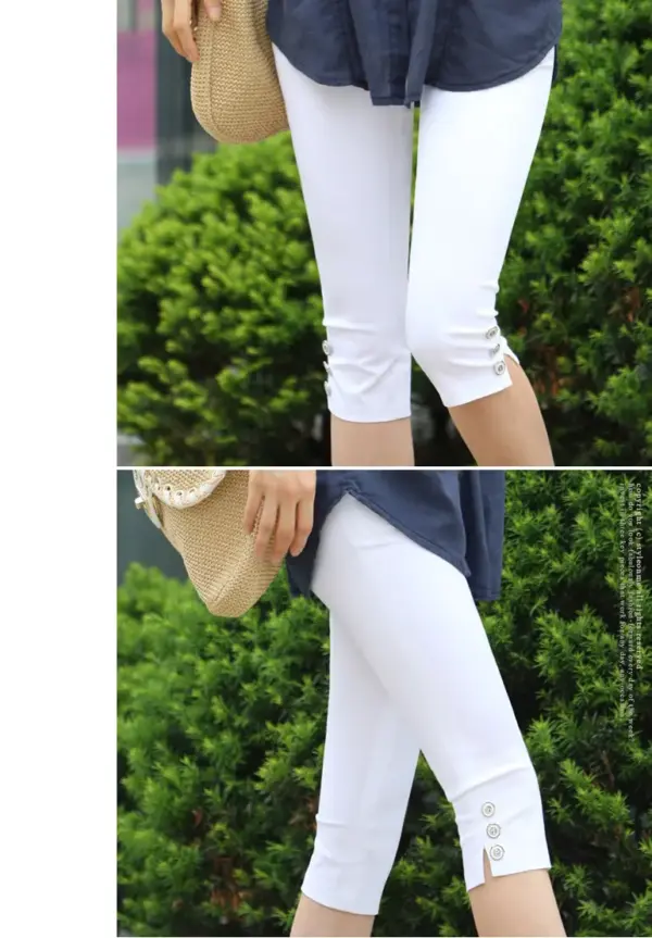 Plus Size Women's Leggings Casual Cropped Pants Plus Size Women's Leggings Casual Cropped Pants