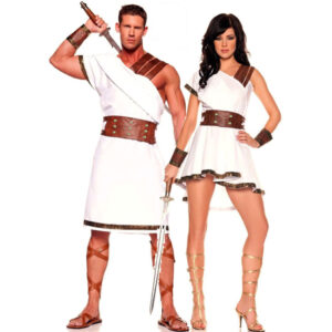 Halloween Couple Warrior Costume for Men & Women - Cotton Blend