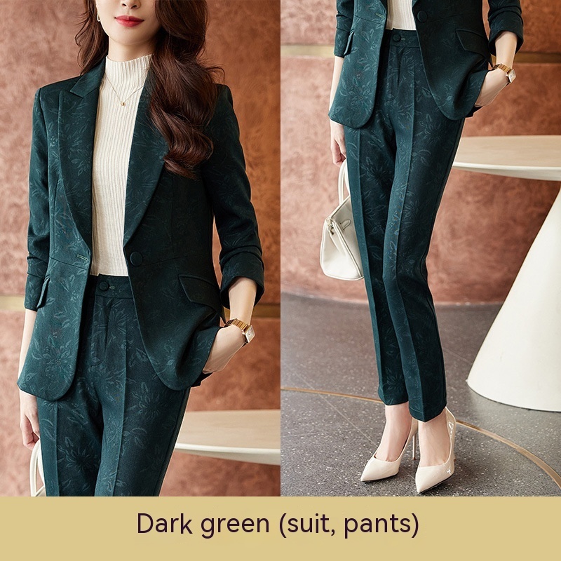 Dark Green Suit Pants