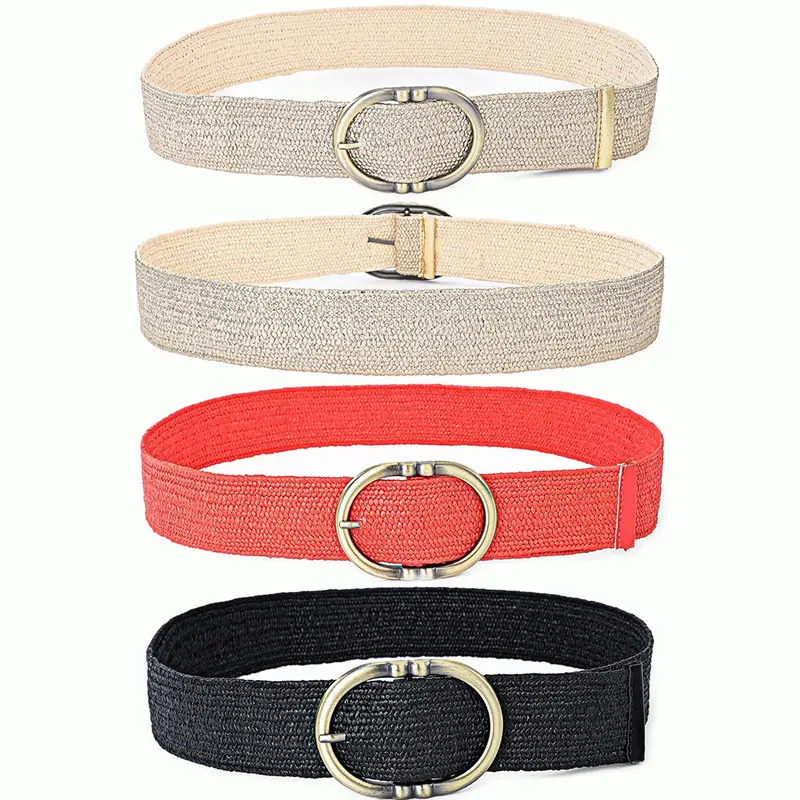 Statement Bohemian Wide Canvas Belt for Women, 112 cm