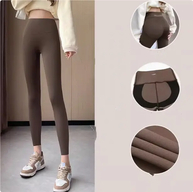 Warm Lamb Fleece Leggings for Women, Long Velvet Pants