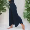 High Waist Irregular Casual Pants Yoga Cropped Pants