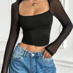 b9c90d68-a6b4-4c08-9aa9-c1ff200937fa.webp Sleek Slim Fit Black Square-Neck Long Sleeve T-Shirt