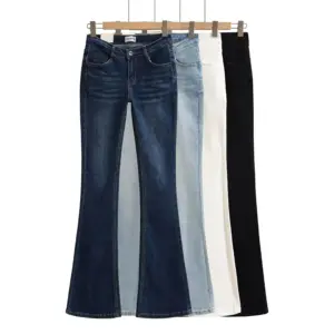 Slim-fit Washed Denim Jeans With Built-in Hip-padding To Elongate The Legs