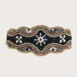 Ethnic Beaded Waist Seal with Hemp Rope, Wide 74 cm