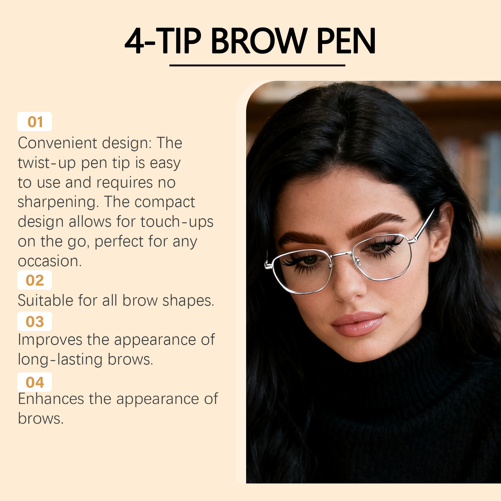 3 D Natural Finish Eyebrow Pencil - 4-Prong Tip 3 D Natural Finish Eyebrow Pencil - 4-Prong Tip