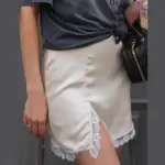 bcda43a2-1eac-4b64-86f4-70dd2fd4bdab.webp Summer SatinFlattering High Waisted Lace A Line Skirt