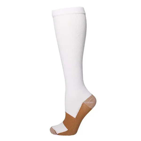 Solid-color Athletic Compression Socks Womens Long Compression Stockings