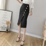 Bodycon Korean-Style Professional Skirt - Mid-Length