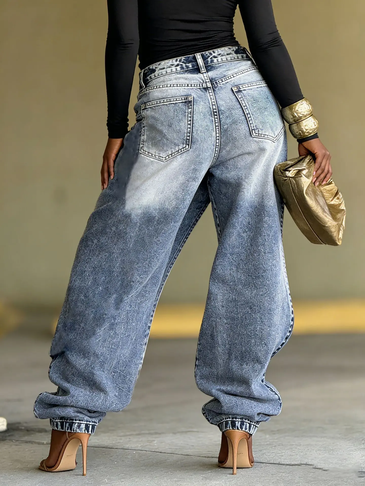 Statement Deconstructed Patchwork Layered Denim Jeans for Women Statement Deconstructed Patchwork Layered Denim Jeans for Women