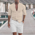 be842fd6-efa5-4c06-8327-3496d045024d-1.jpg Comfortable Cotton Men’s Long Sleeve Button Shirt - Solid Colors