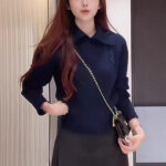 bffc5535-70cf-43a3-822d-4e9c361cc620.jpg Slimming Mock-Neck Acrylic Pullover Sweater - Crochet Knit