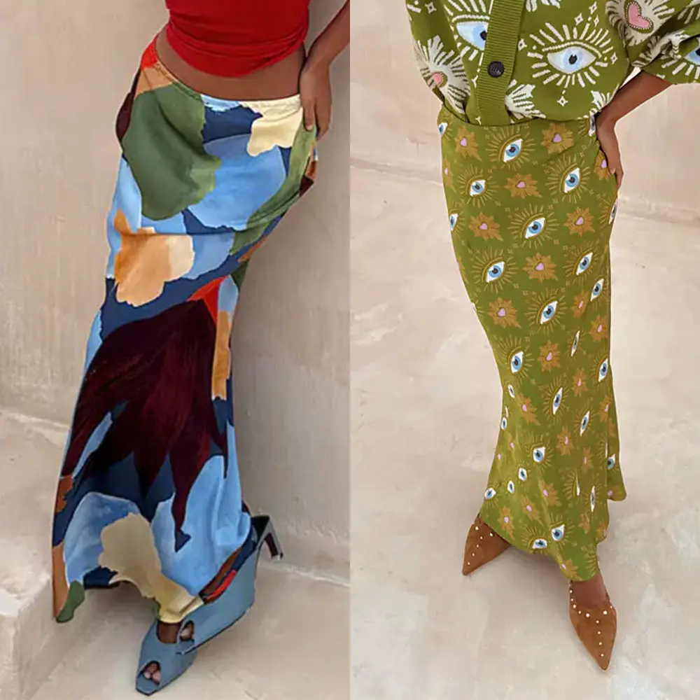 Printed Elastic Waistband Fashionable And Casual