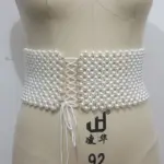 Classic Handmade Beaded Waist Cincher OL Commuter Elastic Waistband