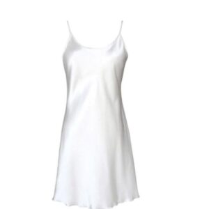 Satin Imitation Silk Nightgown for Women Sling Sleep Dress