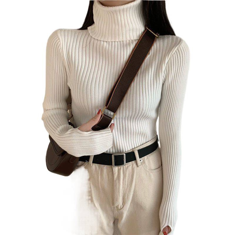 Women's Fashion Turtleneck Slim-Fit Knitted Sweater