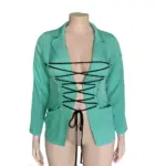 Women's Fashion Strap Solid Color Casual Temperament Blazer