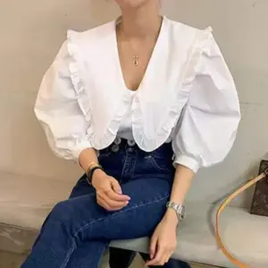 Puff Sleeve Short Shirt Top For Women