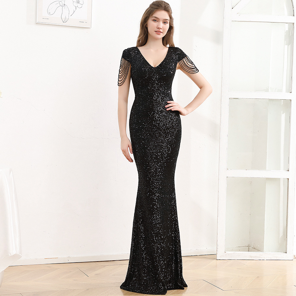 Sequined Slim Fit Slimming Long Dress Women Sequined Slim Fit Slimming Long Dress Women