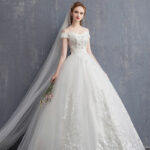 c40bb2f9-da79-4c45-8003-d43f2c1a72aa.jpg One-shoulder Bride Was Thin, High-waisted, Pregnant Women, Simple And Small, Tailed