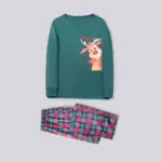 Christmas Printed Parent-child Long-sleeved Pajamas Suit