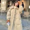 Warmth-Focused Long Cotton Padded Coat with Turn-Down Collar Warmth-Focused Long Cotton Padded Coat with Turn-Down Collar