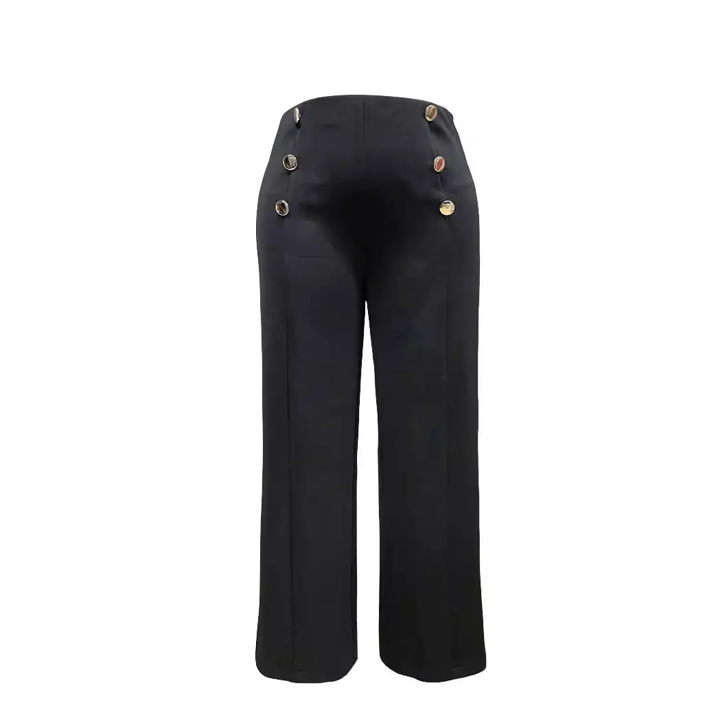 Plus Size Women's Casual Tight Straight-leg Trousers Plus Size Women's Casual Tight Straight-leg Trousers