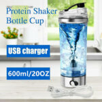 Rechargeable USB Electric Protein Shaker Bottle, 450/600 ml