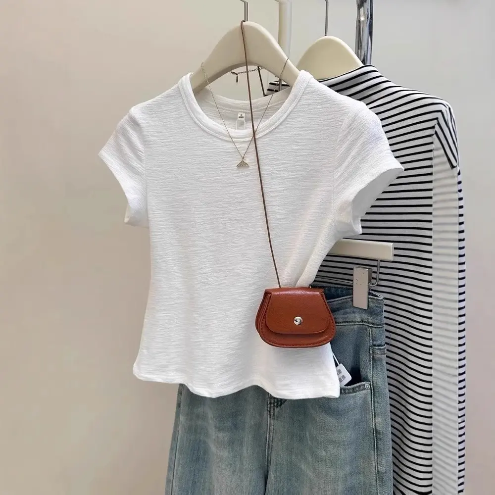 Summer Texture Ruffle Short Sleeve Women Summer Texture Ruffle Short Sleeve Women