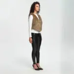 Faux Mink Fur Ultra-Short Sleeveless Women’s Vestcoat