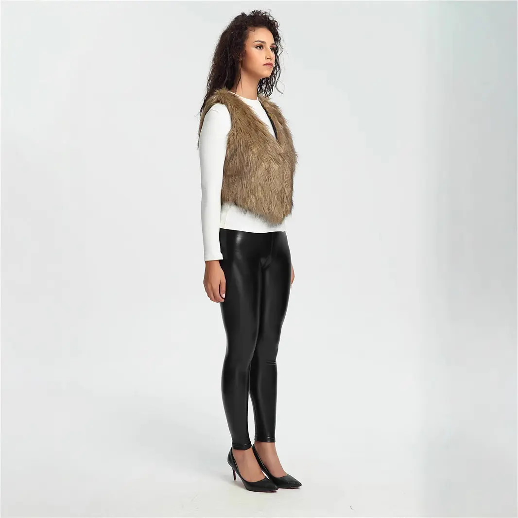 Faux Mink Fur Ultra-Short Sleeveless Women’s Vestcoat