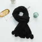c6422e38-4c34-4fa5-8278-053a13cd6e3a.webp Cashmere-Wool Warmth Pompom Cape Scarf for Women - 200 x70 cm