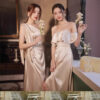 Simple And Light Luxury Satin Sisters Group Party Formal Dress
