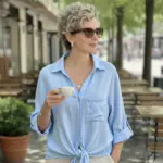 c661a6c7-7126-4808-b745-22c96ebae650-7.webp Buttoned V-Neck Lace-Up Shirt with Pockets for Women