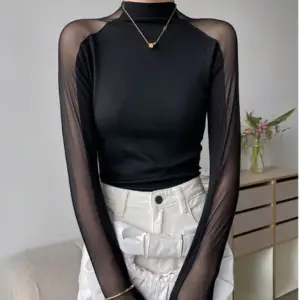 Women's High-Neck Mesh Slimming Top