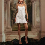 c9c4fed1-a772-4fb9-a371-30ab1aca565d.jpg 3 D Flower Patchwork Strap Dress for Women, Polyester