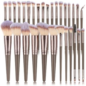 Soft Fiber Makeup Brush Set 30-Piece Coffee Color