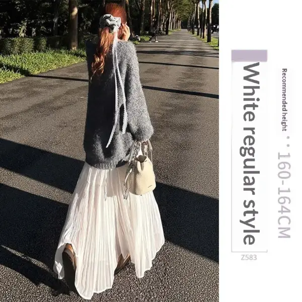 Womens Purple High-Waisted Flowy Fluffy Knit Skirt Womens Purple High-Waisted Flowy Fluffy Knit Skirt