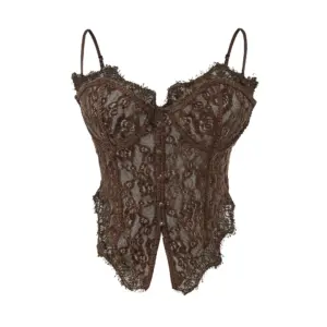 Sexy Lace Patchwork Fishbone Camisole