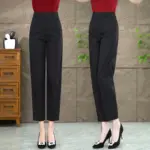 cb491725-c478-4314-80dc-44db7fc41285.webp Polished Cropped Suit Pants for Women, Straight-Leg Fit